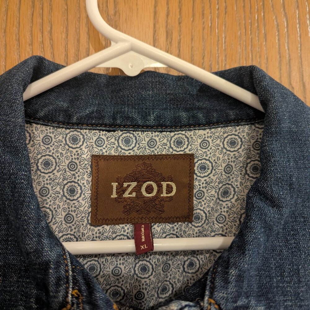 Izod Women's Blue Jean Jacket - Picture 2 of 7